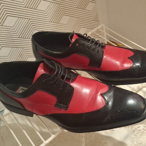 Stylish Bolano Black and Red Men\'s Derby Shoes main image 3